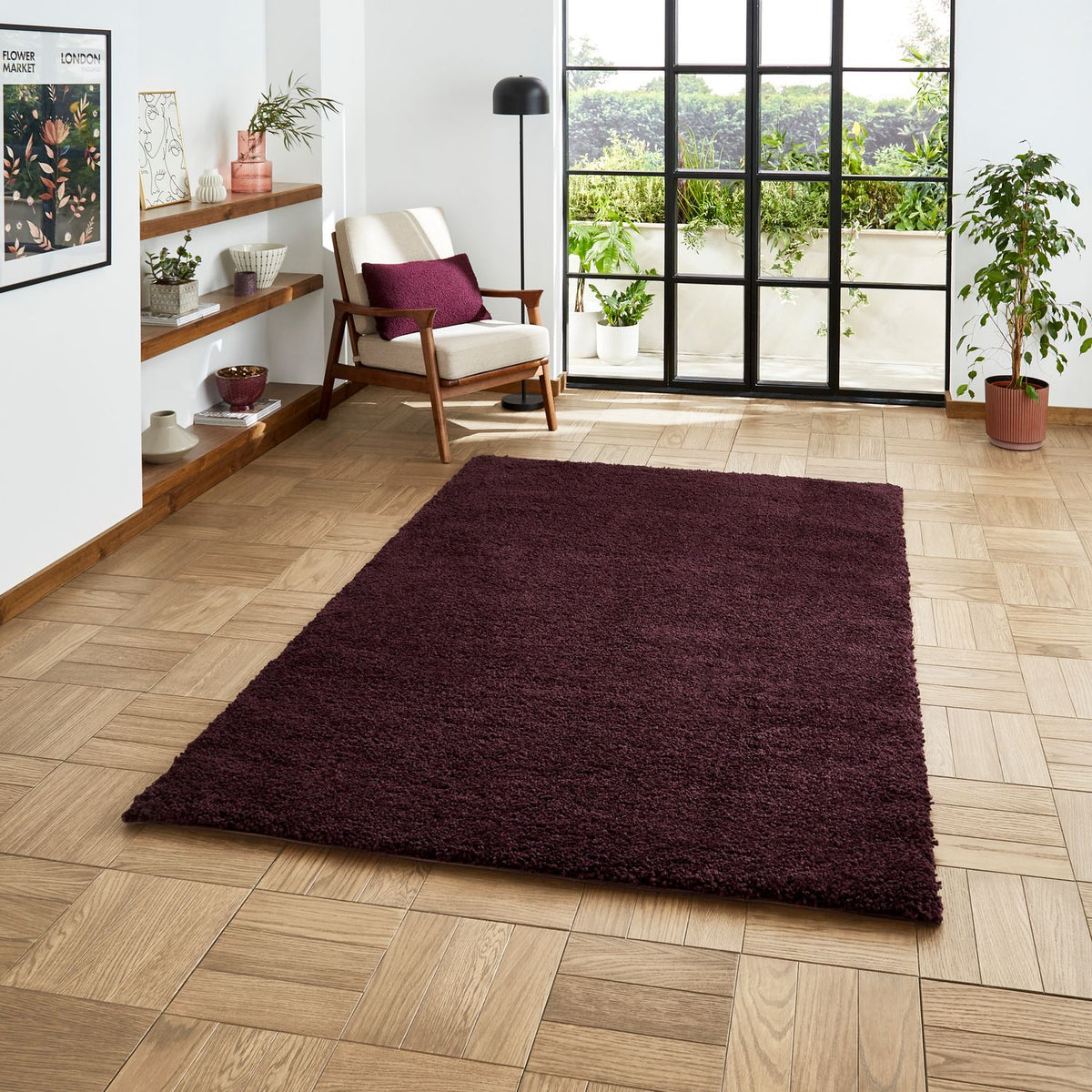 Roswell Stain Resistant Shaggy Rug