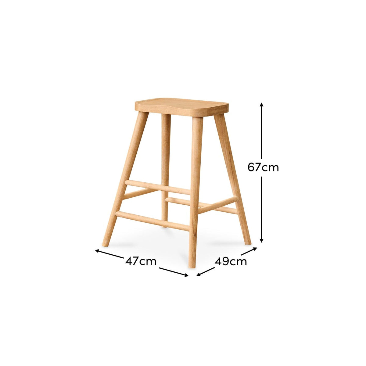 Outlet - Silvester Whitewash Bar Stool