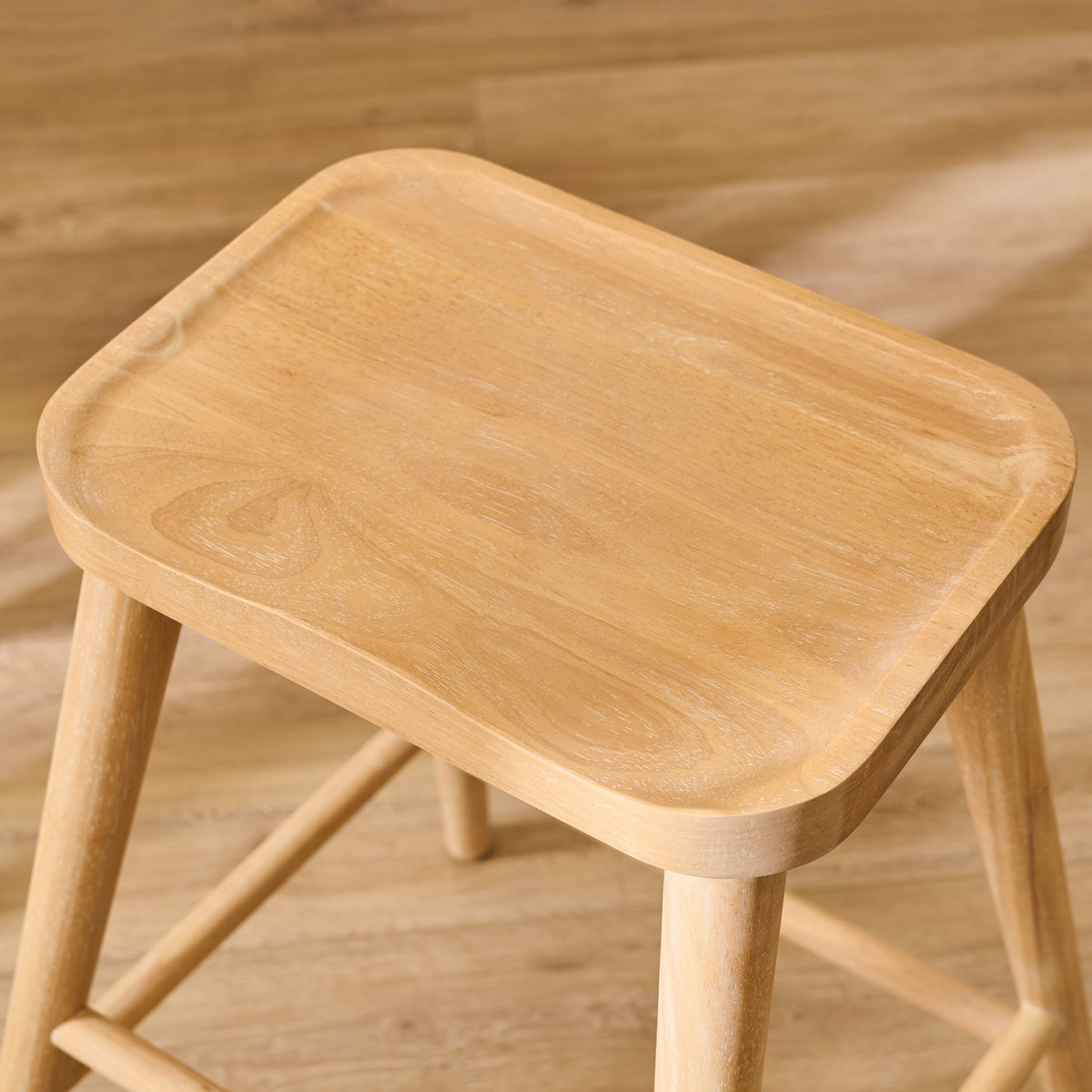 Outlet - Silvester Whitewash Bar Stool