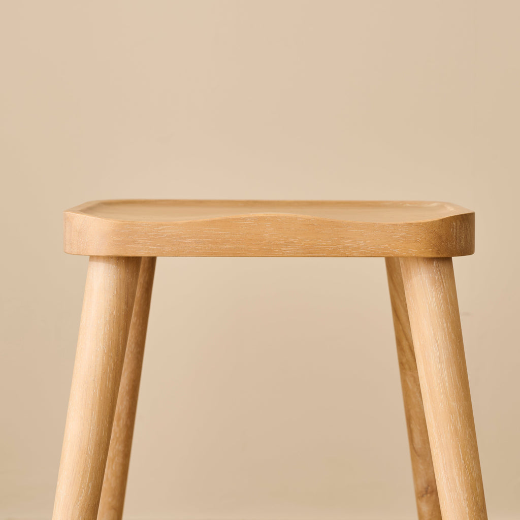 Outlet - Silvester Whitewash Bar Stool