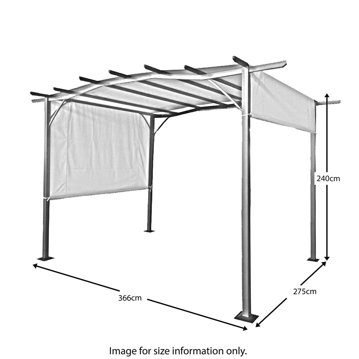 San Remo Sliding Pergola 2.8m x 3.7m