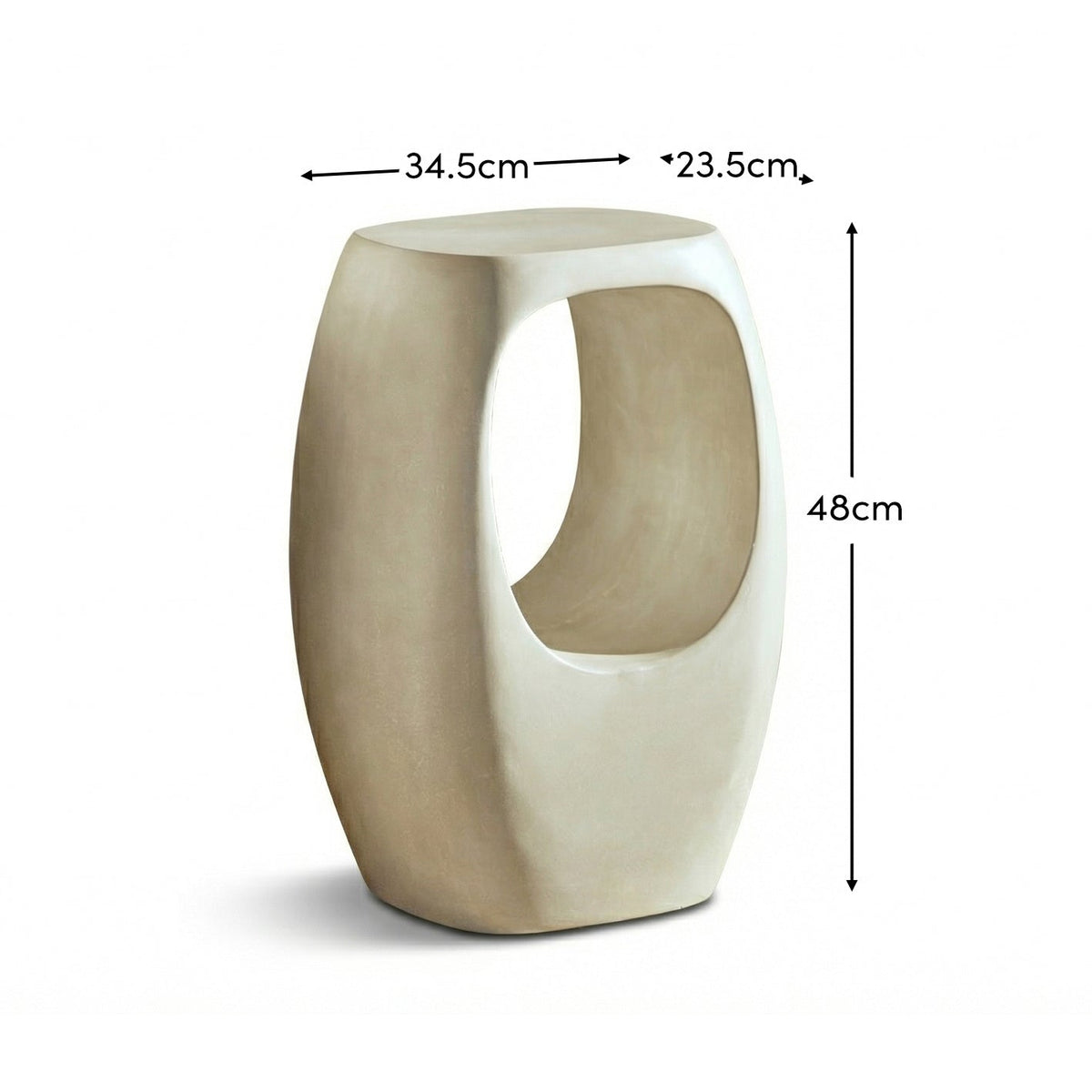 Sohan 32cm Side Table - Sand Concrete