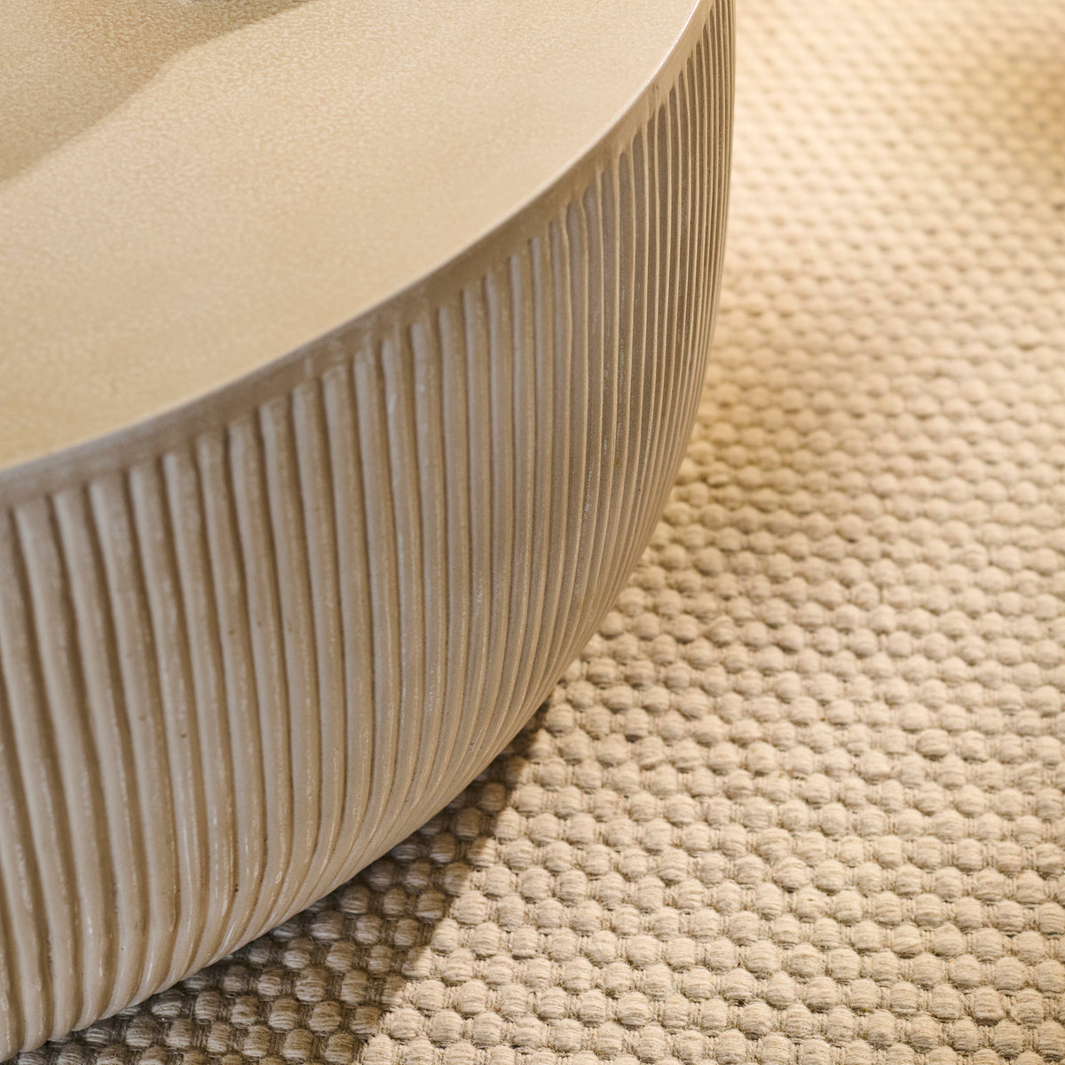 Sohan 84cm Kidney Concrete Coffee Table - Sand