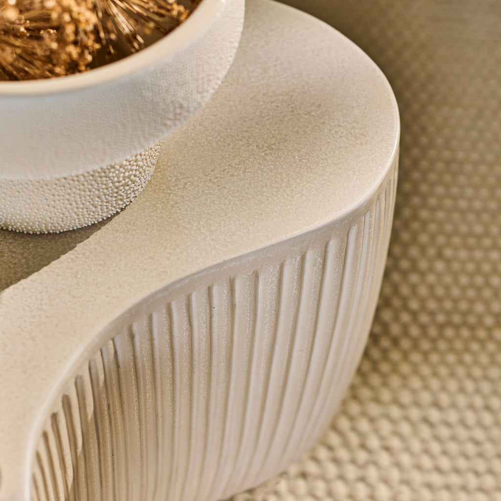 Sohan 84cm Kidney Concrete Coffee Table - Sand