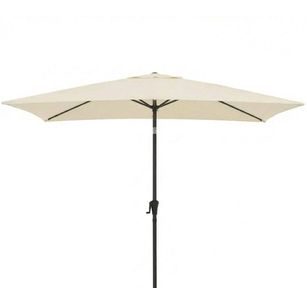 Cream LED Parasol - 2m Square with Black Base