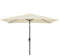 Cream LED Parasol - 2m Square with Black Base