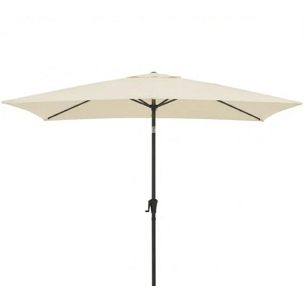 Cream LED Parasol - 2m Square with Black Base