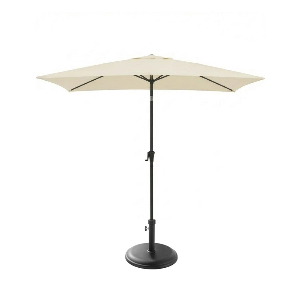 Cream Parasol - 2m Square with Black Base