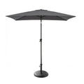 Grey Parasol - 2m Square with Black Base