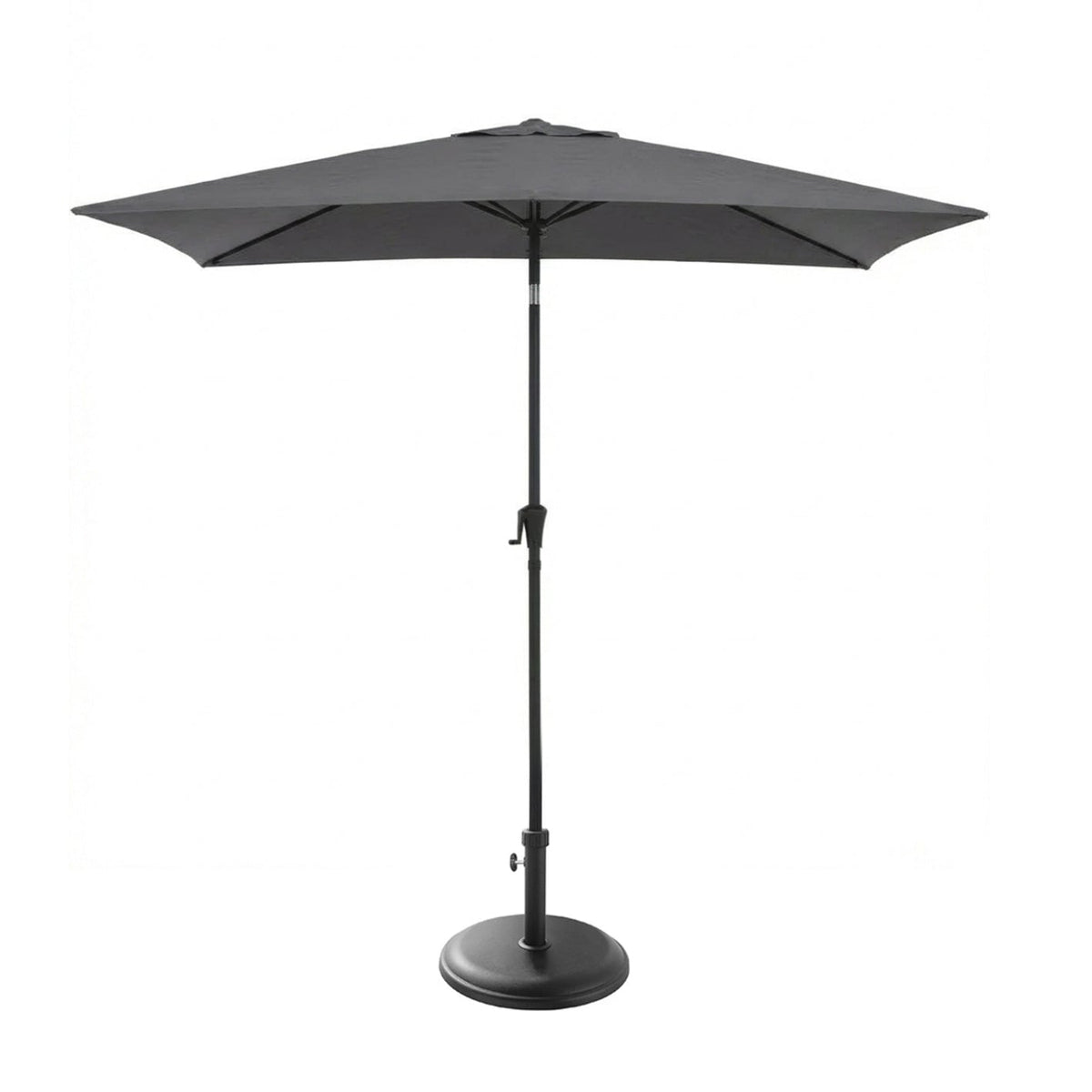 Grey Parasol - 2m Square with Black Base