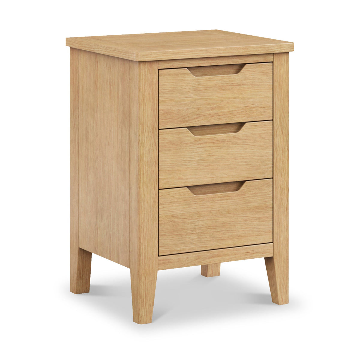 Camdale Oak 3 Drawer Bedside Table