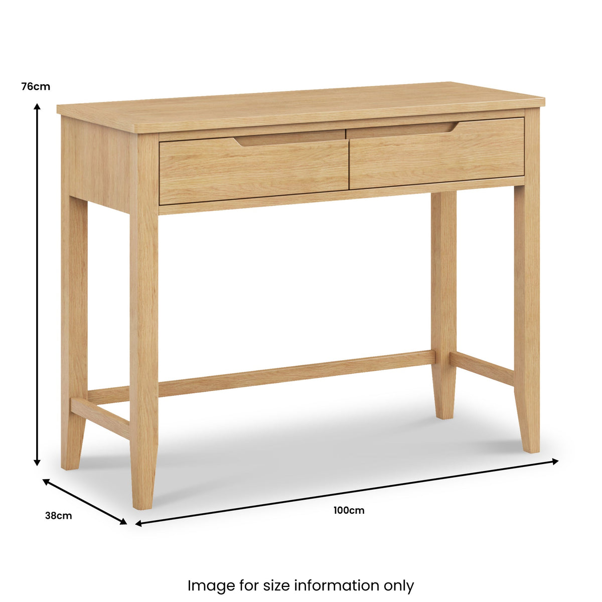 Camdale Oak 2 Drawer Dressing Table
