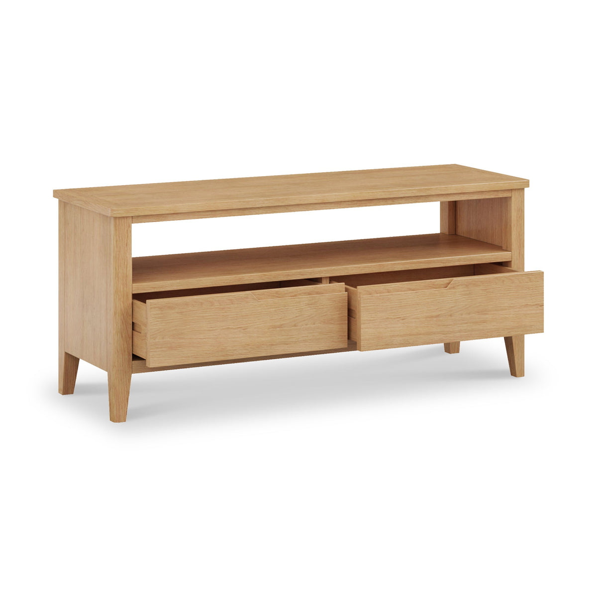 Durham Oak Wide 115cm TV Unit