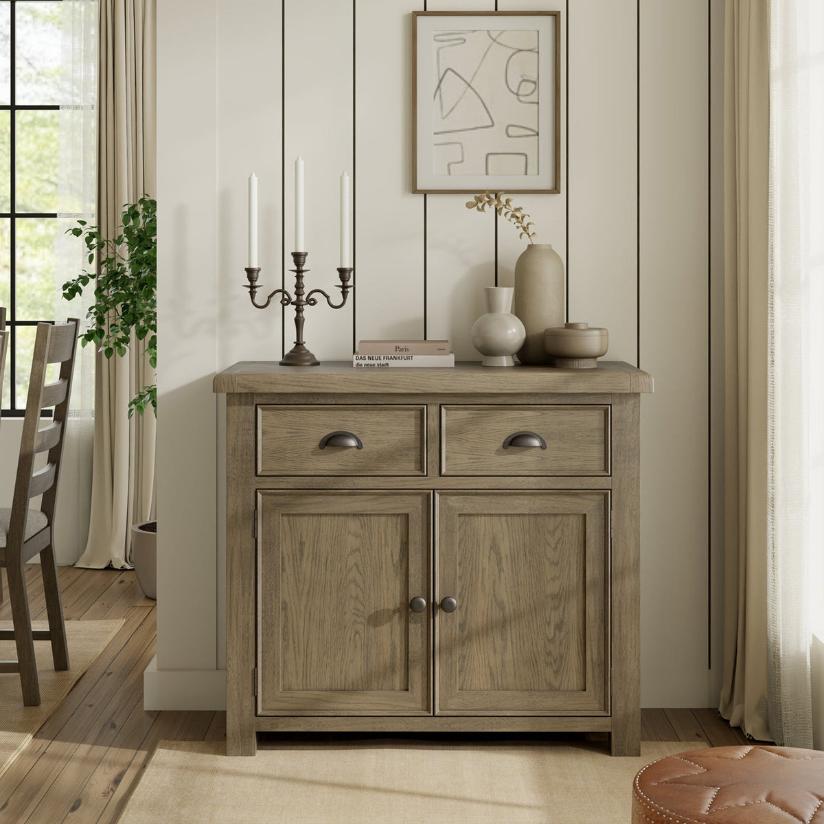 Taunton Smoked Oak Mini Sideboard