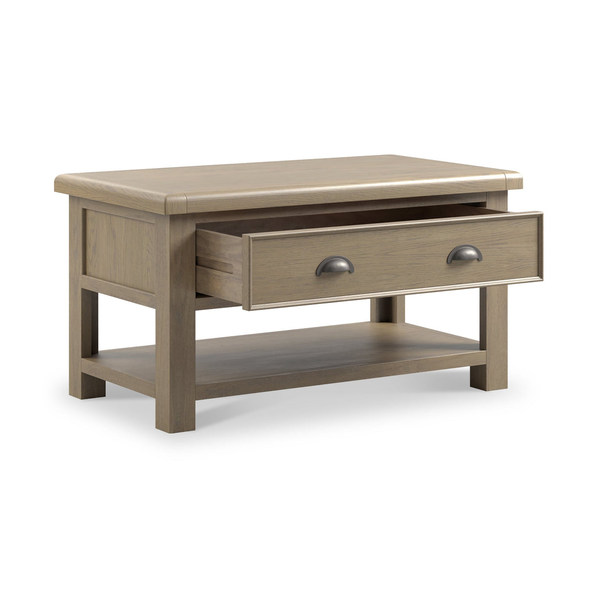 Taunton Smoked Oak Coffee Table with Drawer