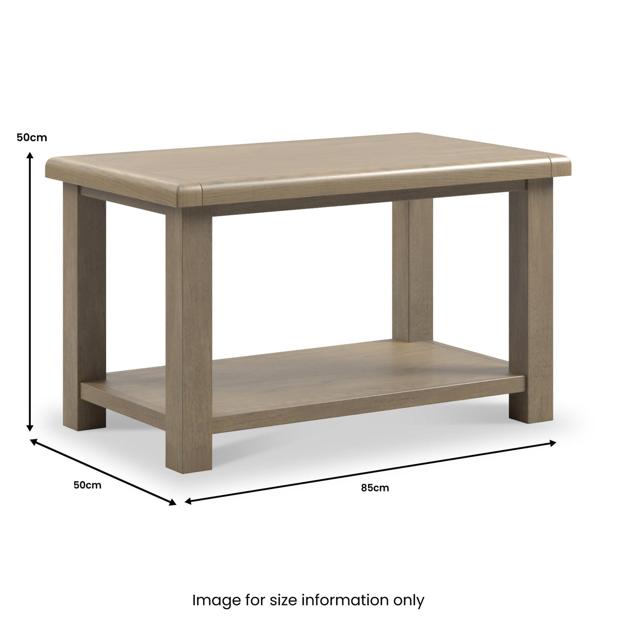 Taunton Smoked Oak Coffee Table with Shelf