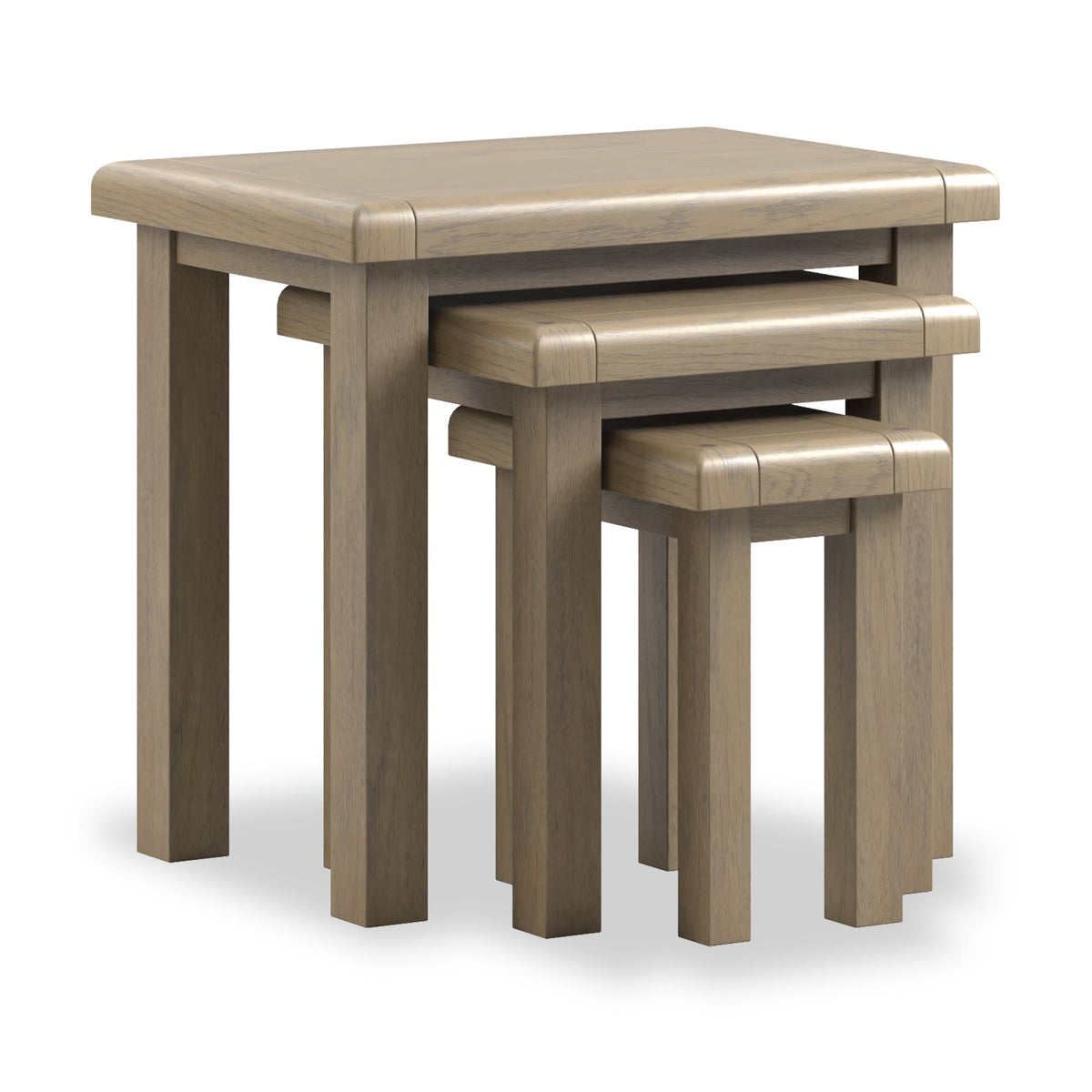 Taunton Smoked Oak Nest of 3 Tables