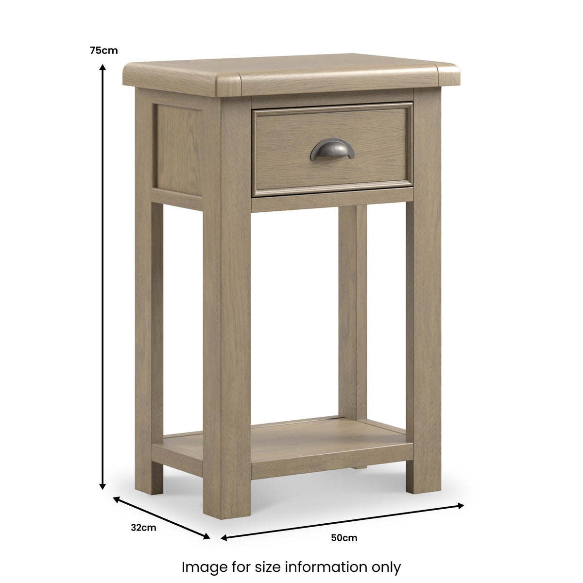 Taunton Smoked Oak Side Table
