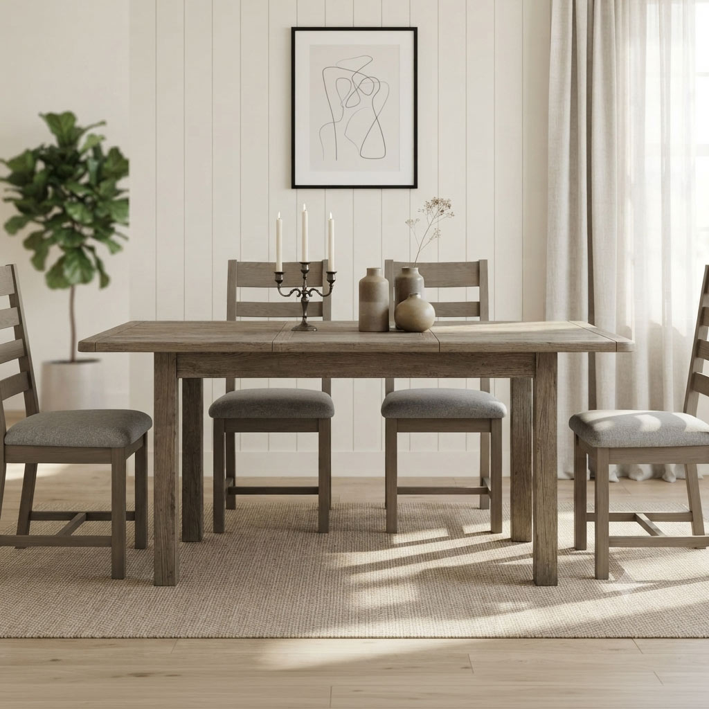 Taunton Smoked Oak 110-150 cm Extendable Dining Table