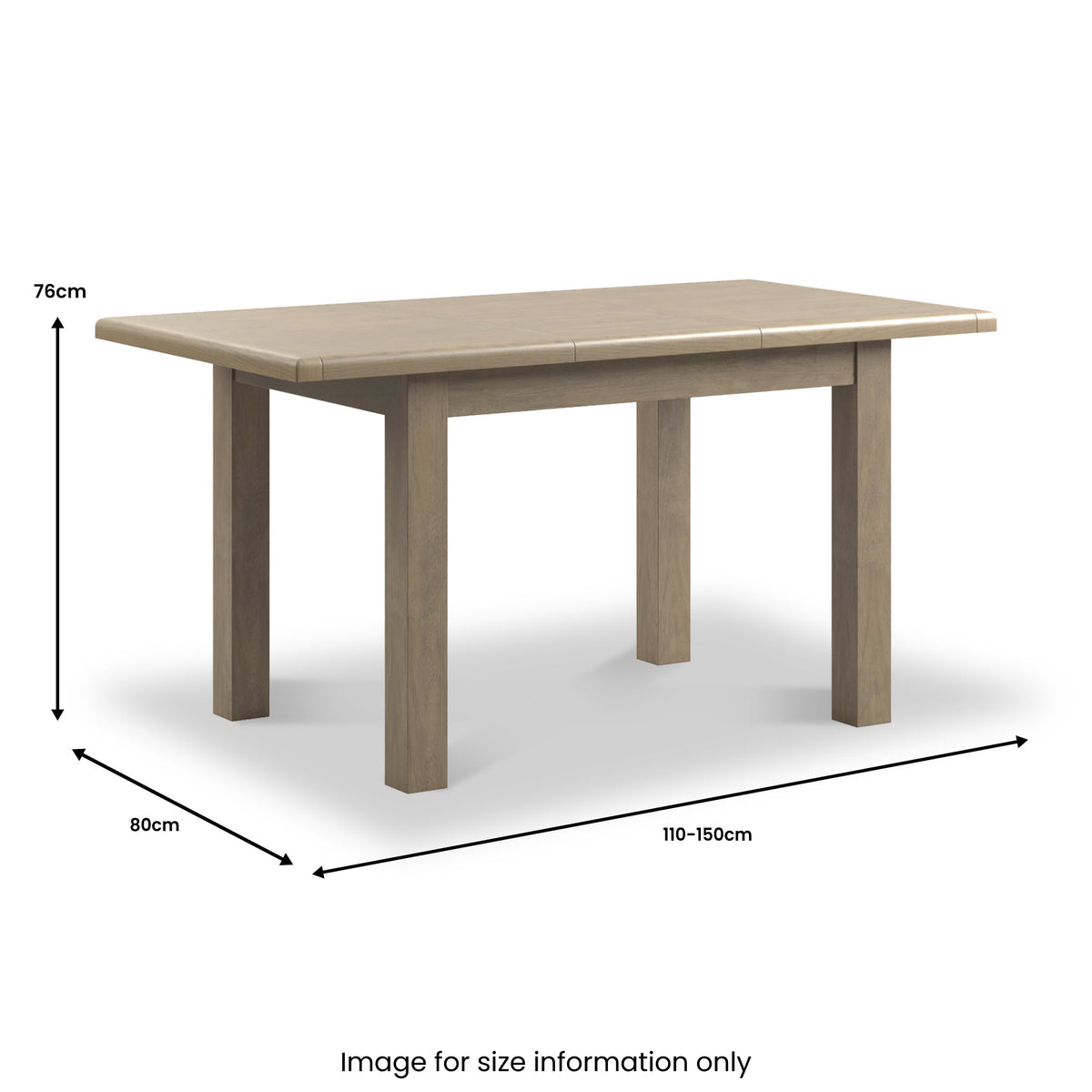Taunton Smoked Oak 110-150 cm Extendable Dining Table