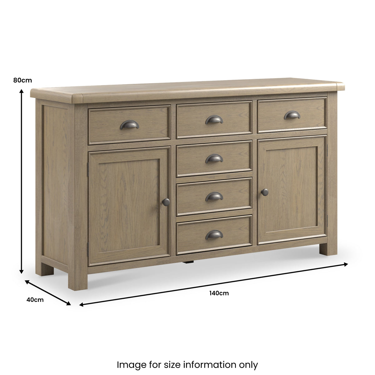 Taunton Smoked Oak Extra Large Sideboard