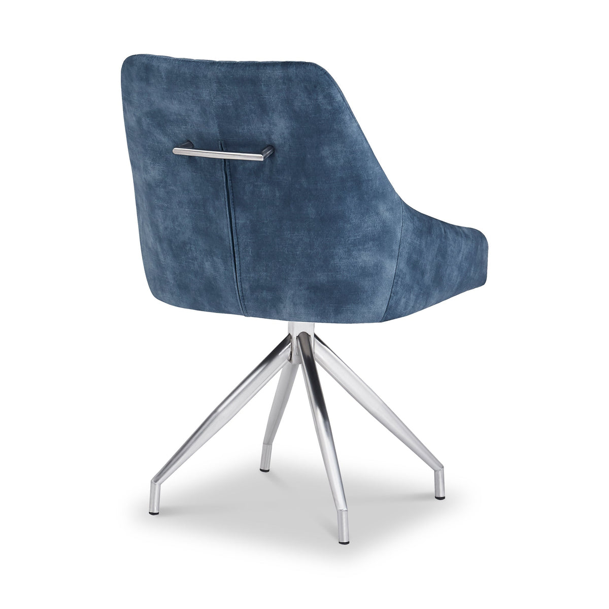 Lawson Velvet Swivel Dining Chair with Silver Legs