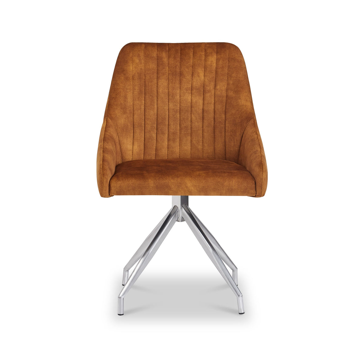 Lawson Velvet Swivel Dining Chair with Silver Legs