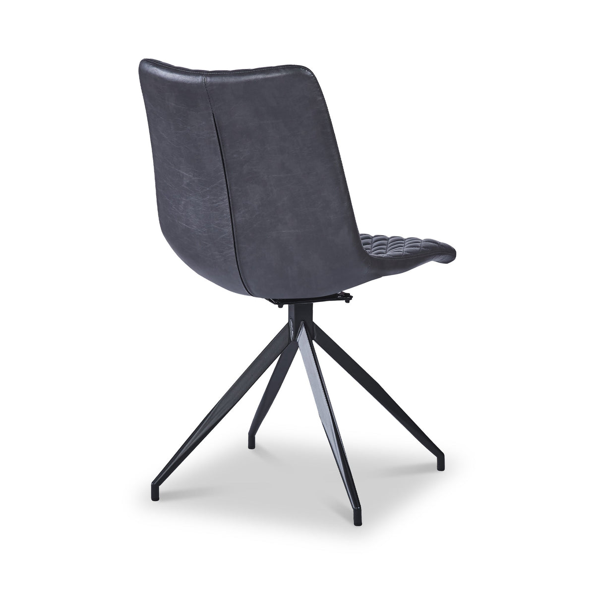 Saunder Faux Leather Swivel Dining Chair