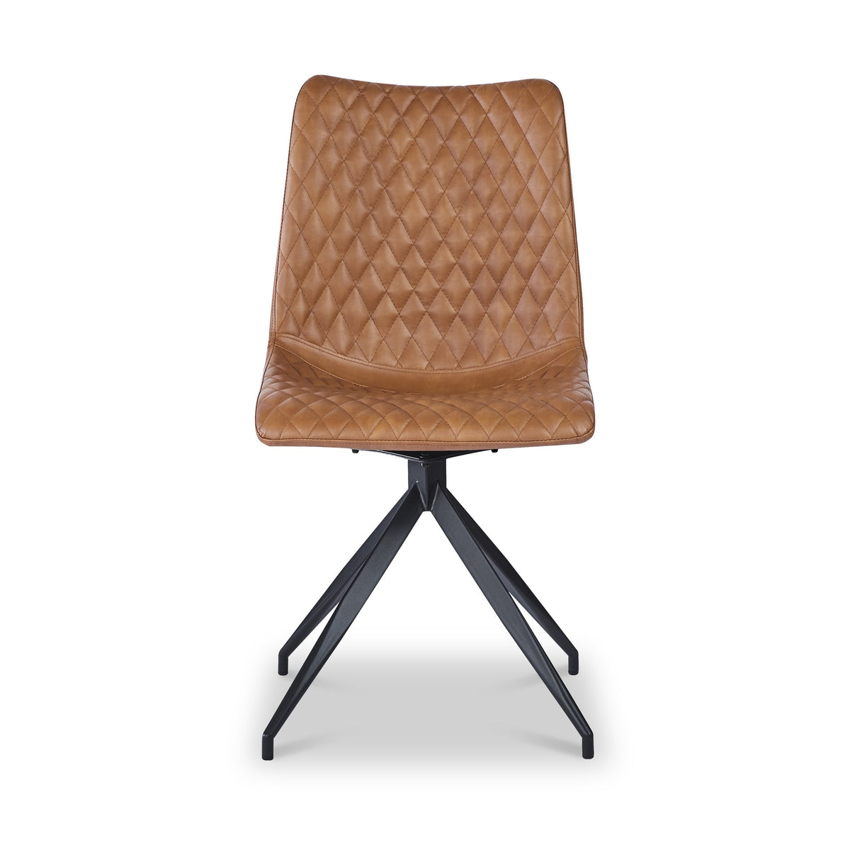 Saunder Faux Leather Swivel Dining Chair