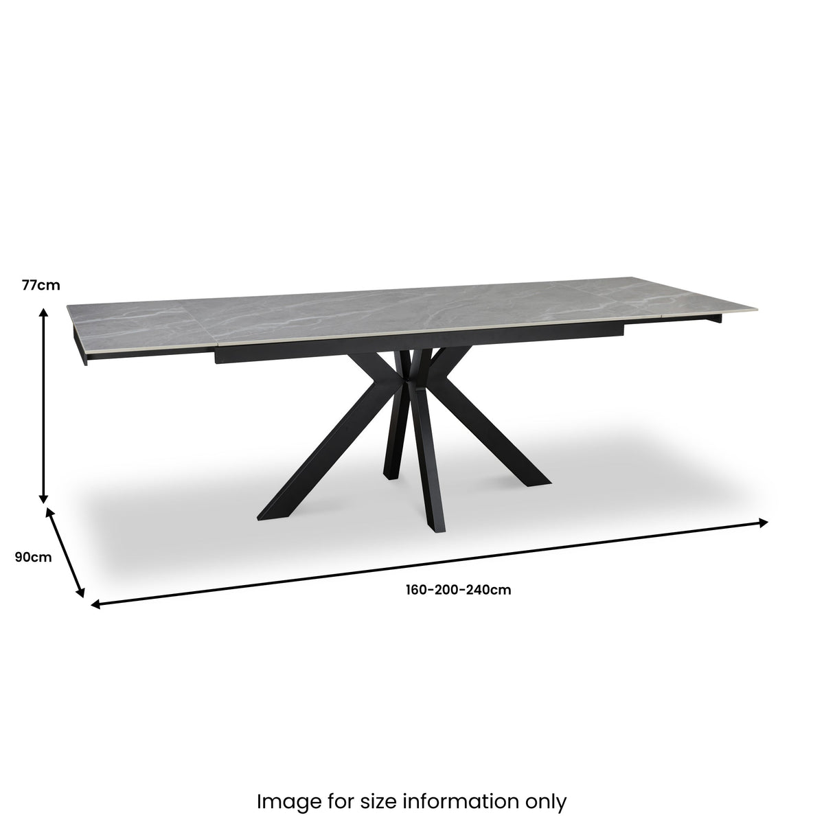 Spencer 160-240cm Extendable Ceramic Dining Table