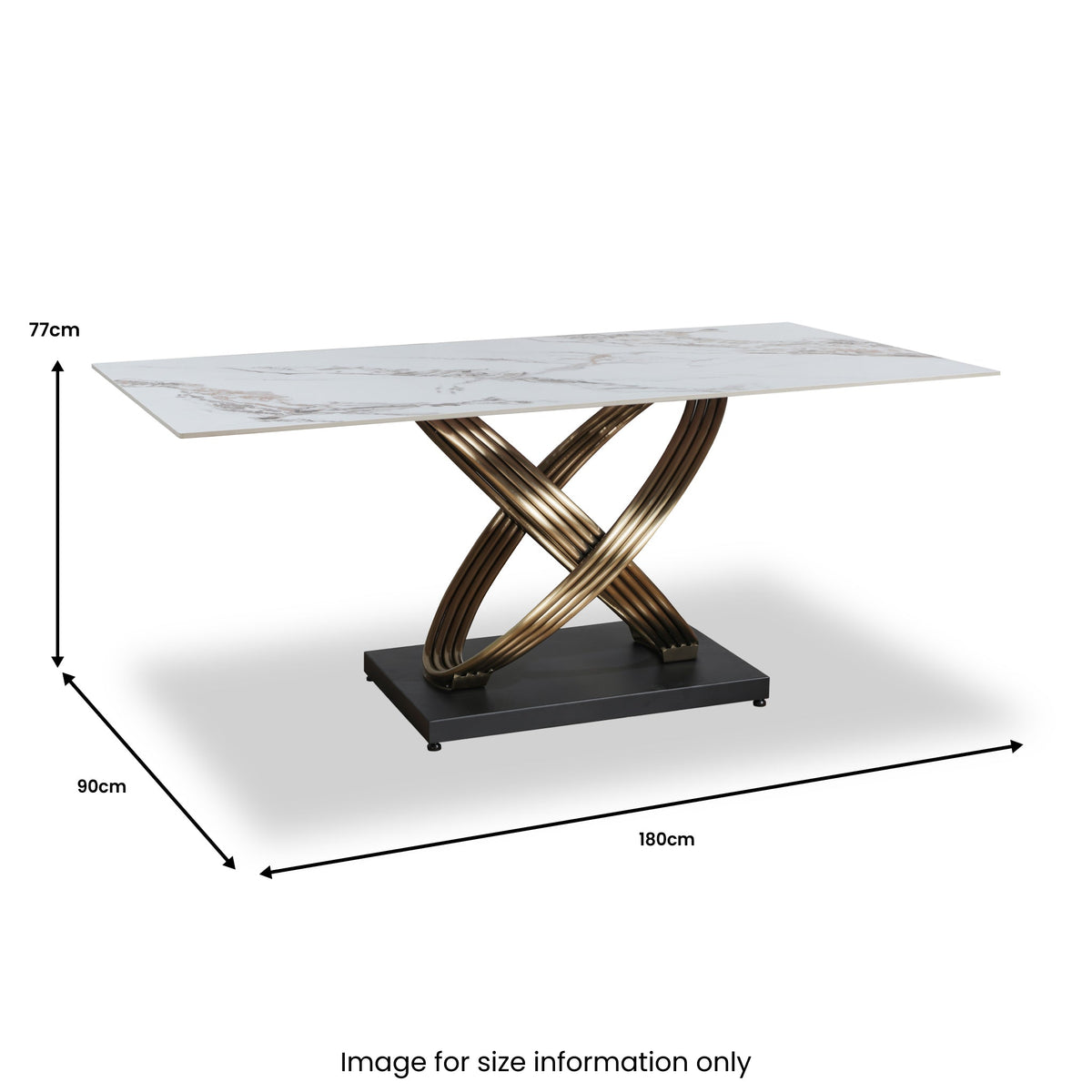 Brinsley 180cm Ceramic Dining Table