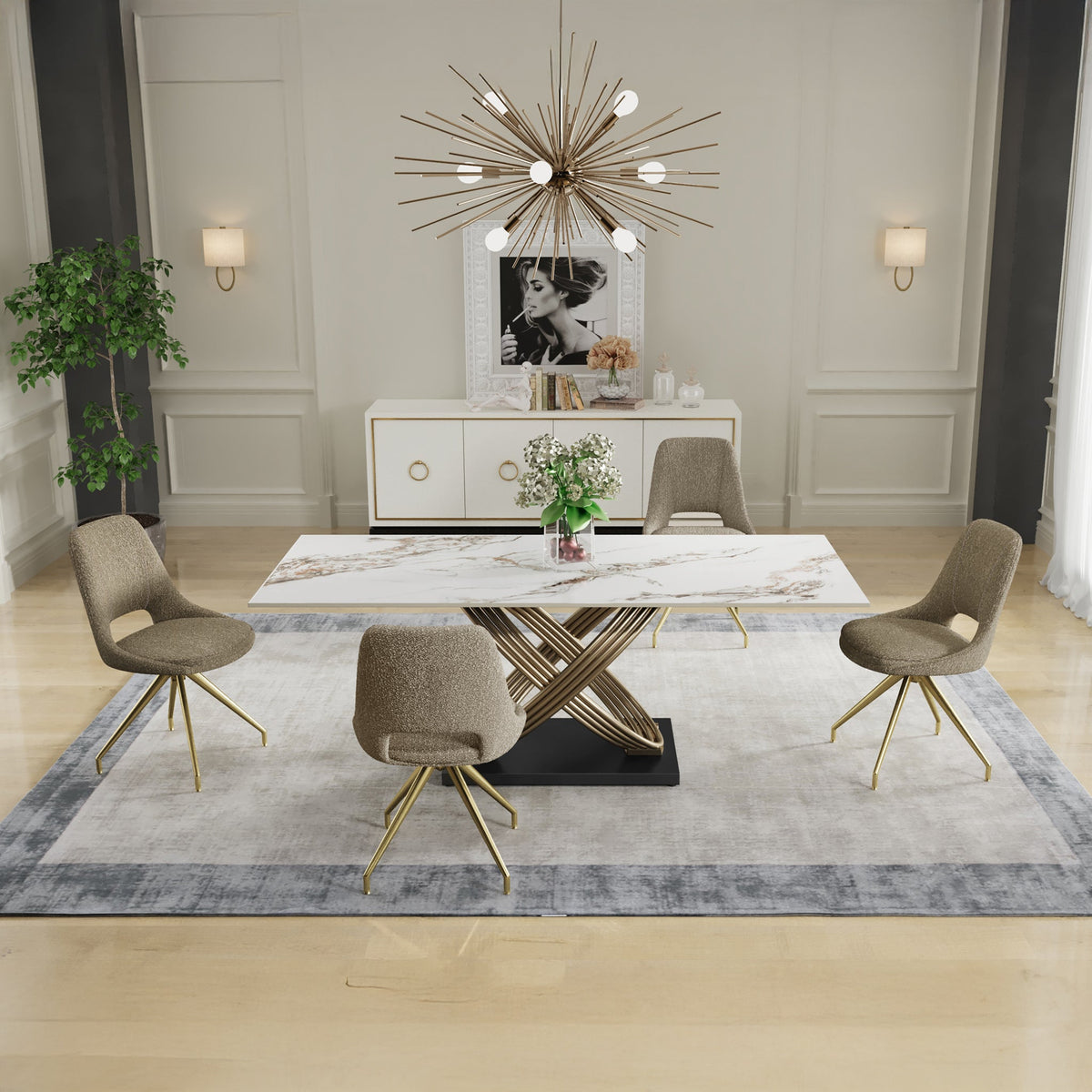 Brinsley 180cm Ceramic Dining Table