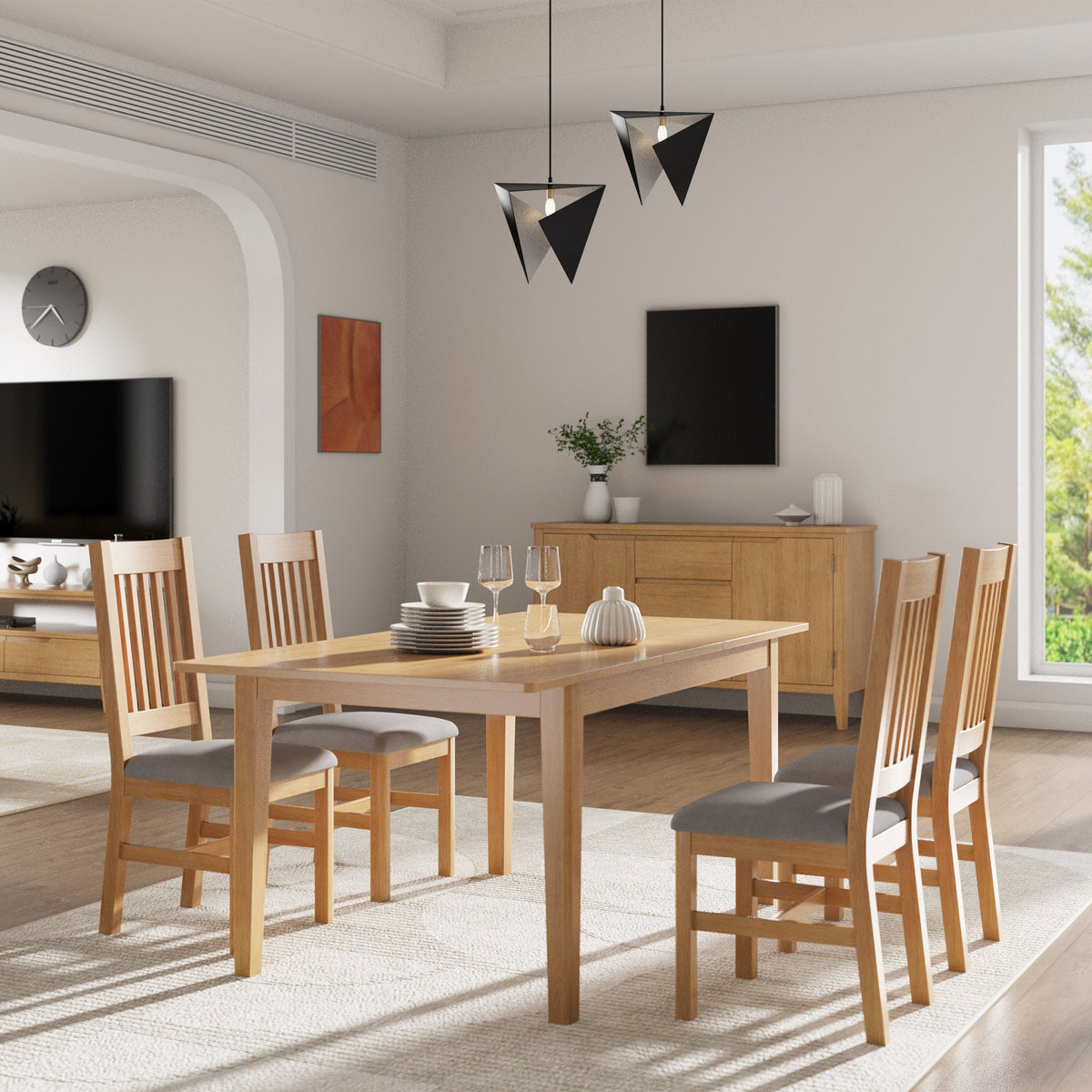 Durham Oak Upholstered Dining Chair