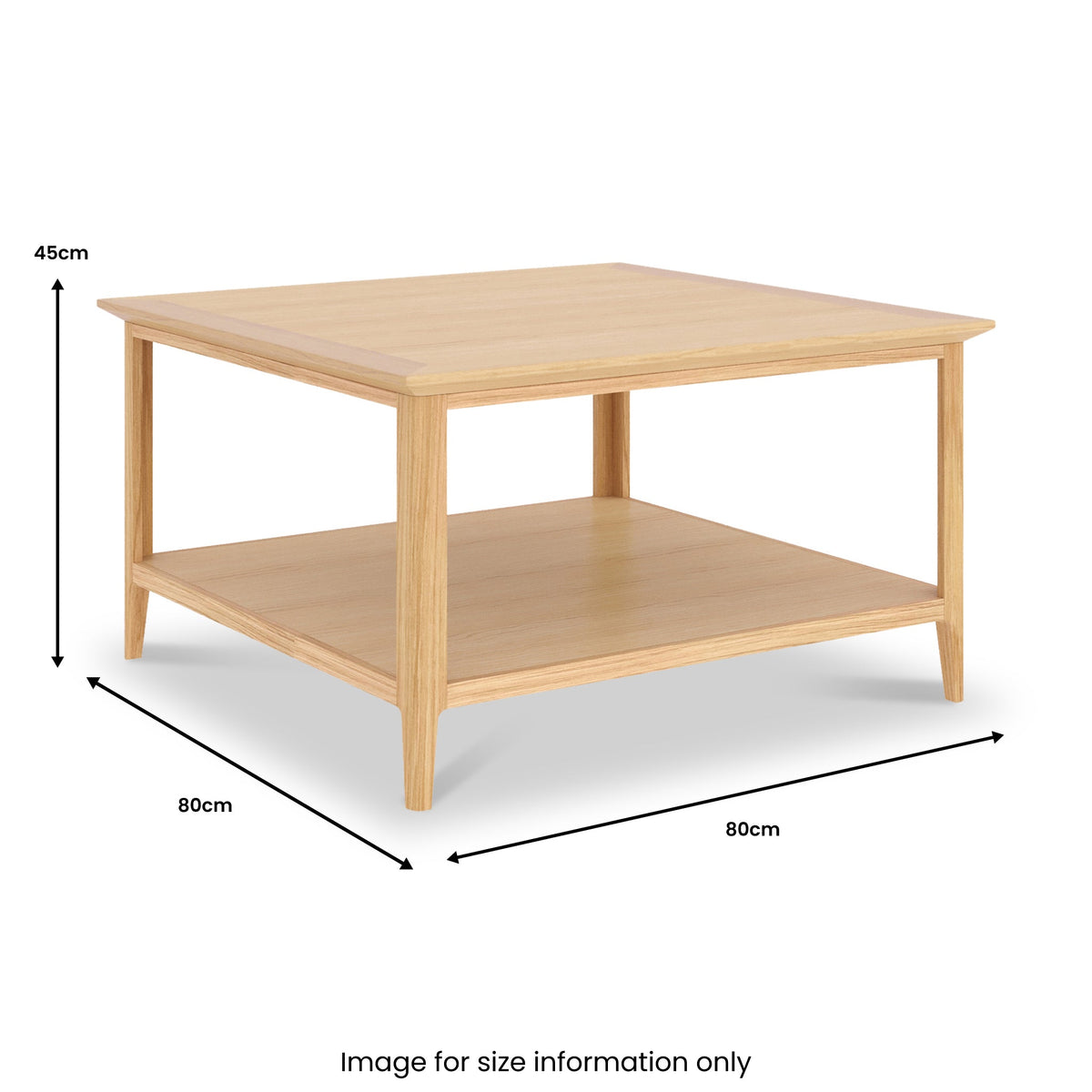 Towan Square Coffee Table With Shelf