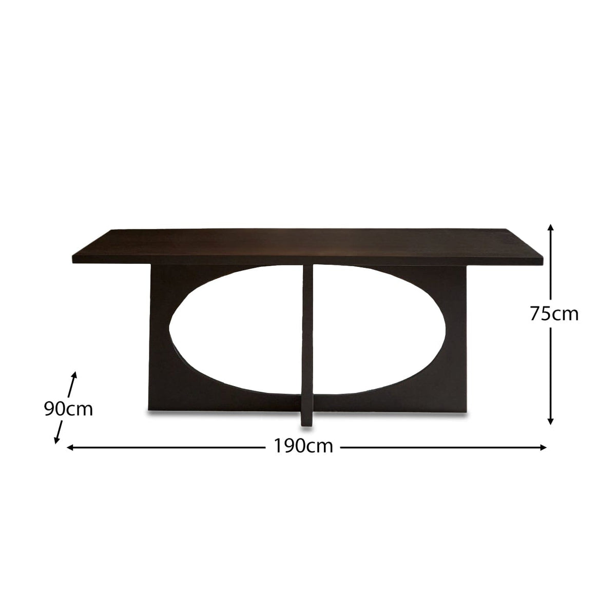 Outlet - Jade Jet Black Acacia Dining Table