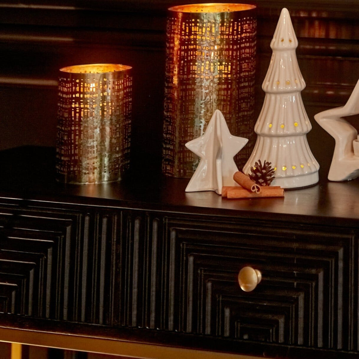 Ulven Ceramic Star Ornament - Set of 2 - White