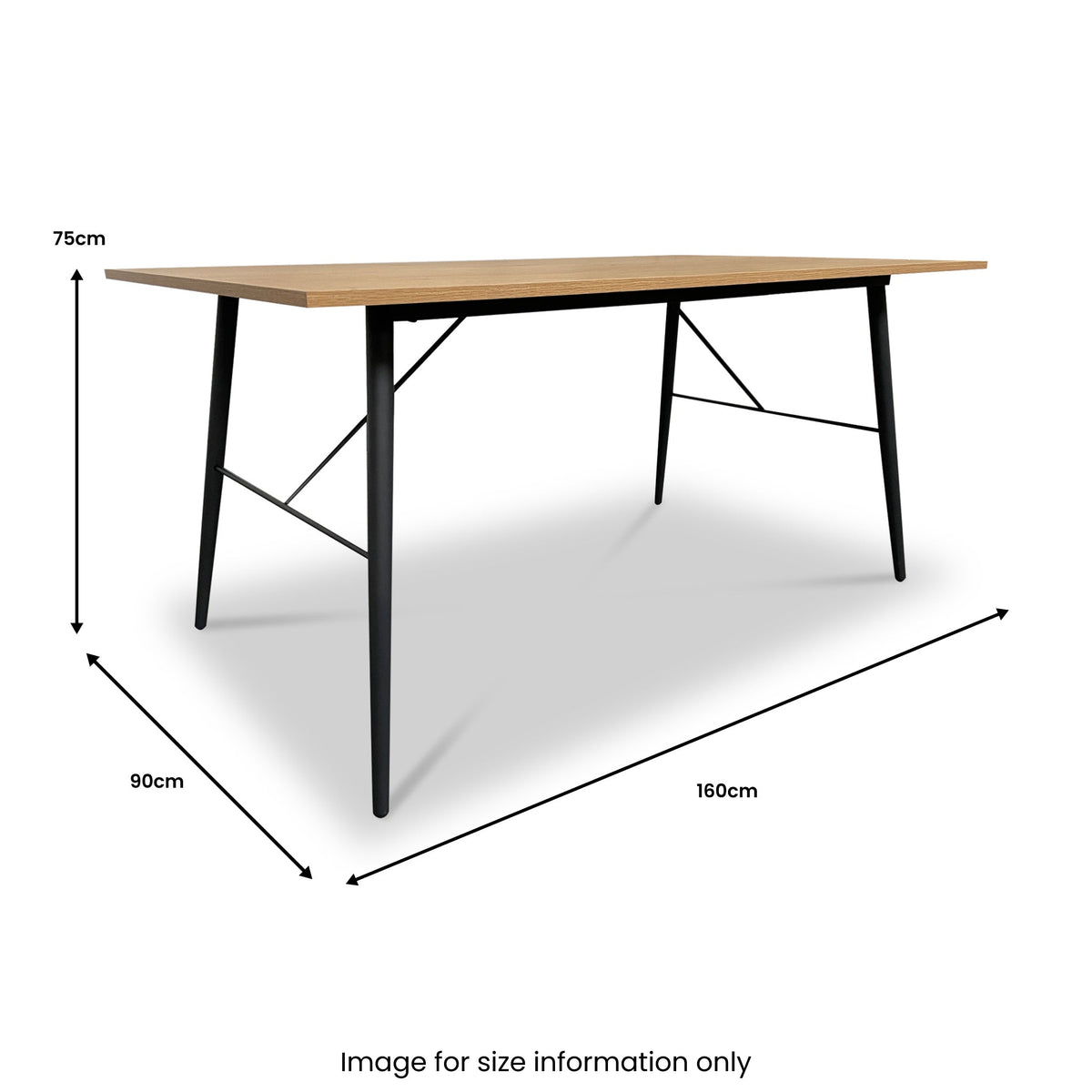 Taylor 160cm Oak Effect Dining Table