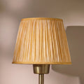 Nimana 16cm Gathered Lamp Shade - Amber Yellow Stripe