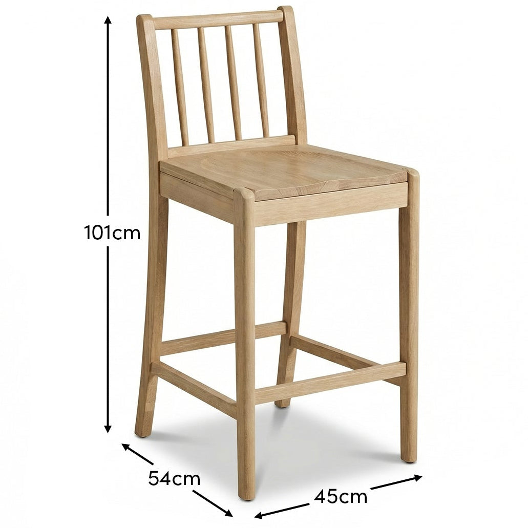 Tilly Bar Stool - Whitewash Oak
