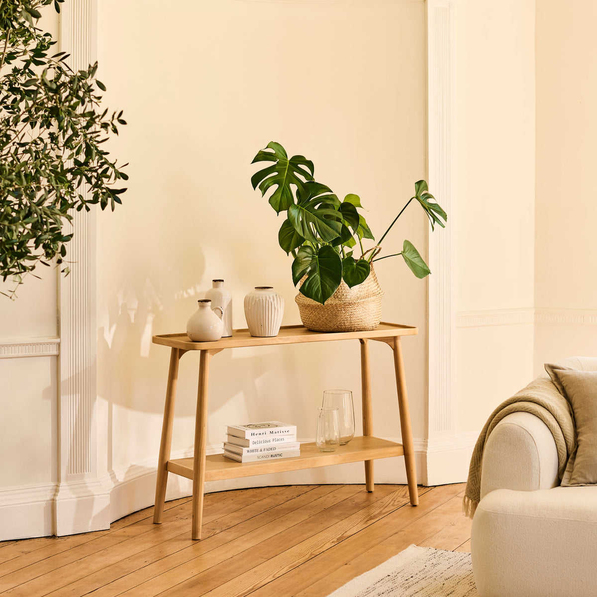 Tilly 110cm Console Table - Whitewash Oak