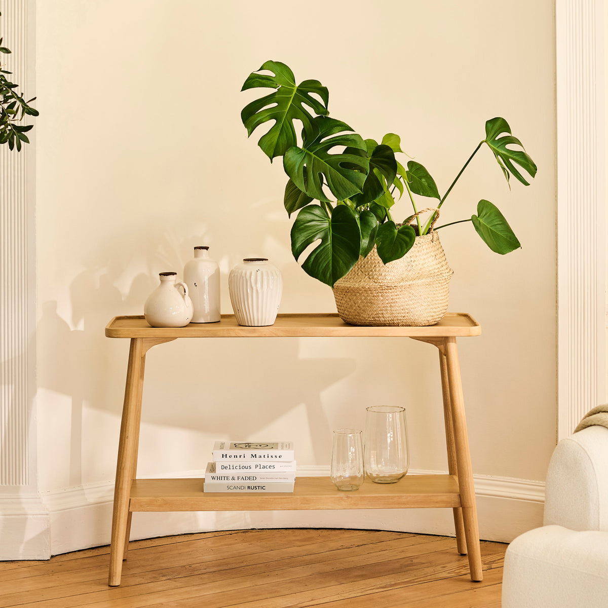 Tilly 110cm Console Table - Whitewash Oak