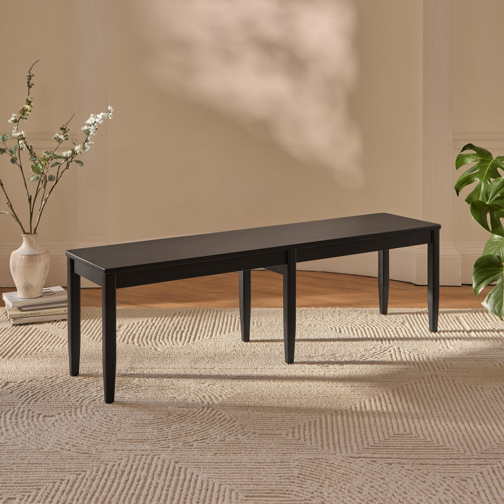 Tilly 150cm Wooden Bench - Black Oak