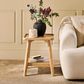 Outlet - Tilly 40cm Square Side Table - Whitewash Oak