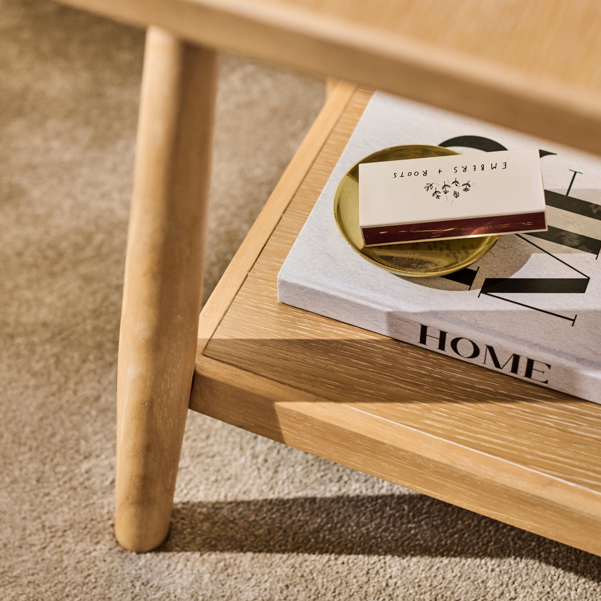 Outlet - Tilly 40cm Square Side Table - Whitewash Oak