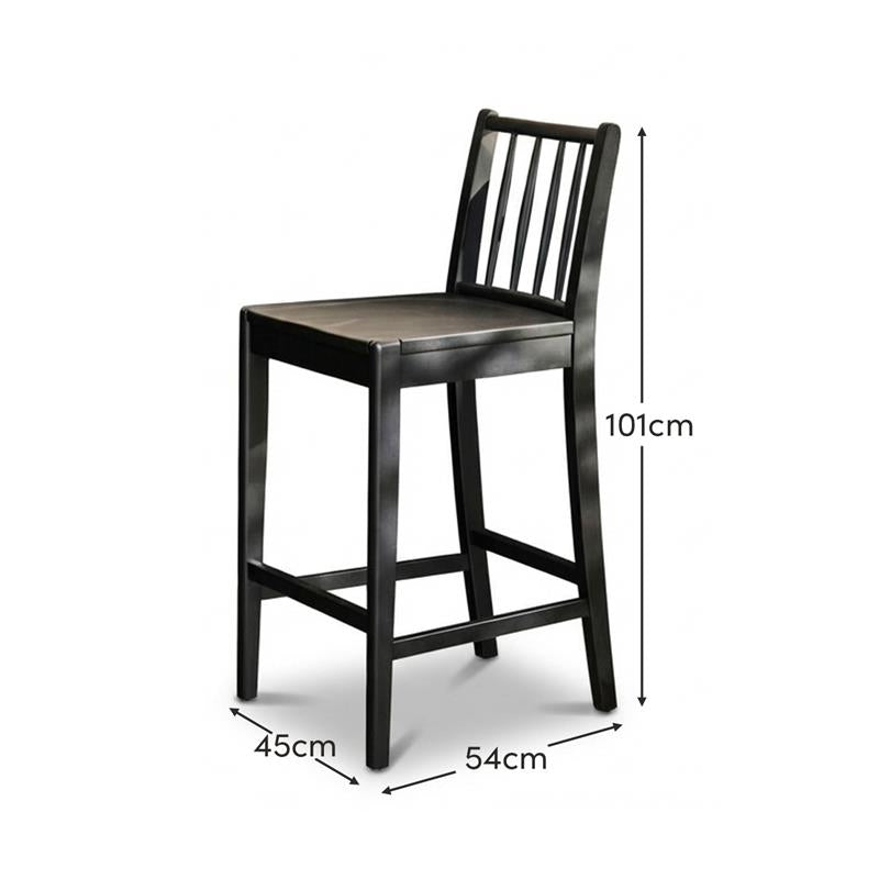 Tilly Bar Stool - Black Oak