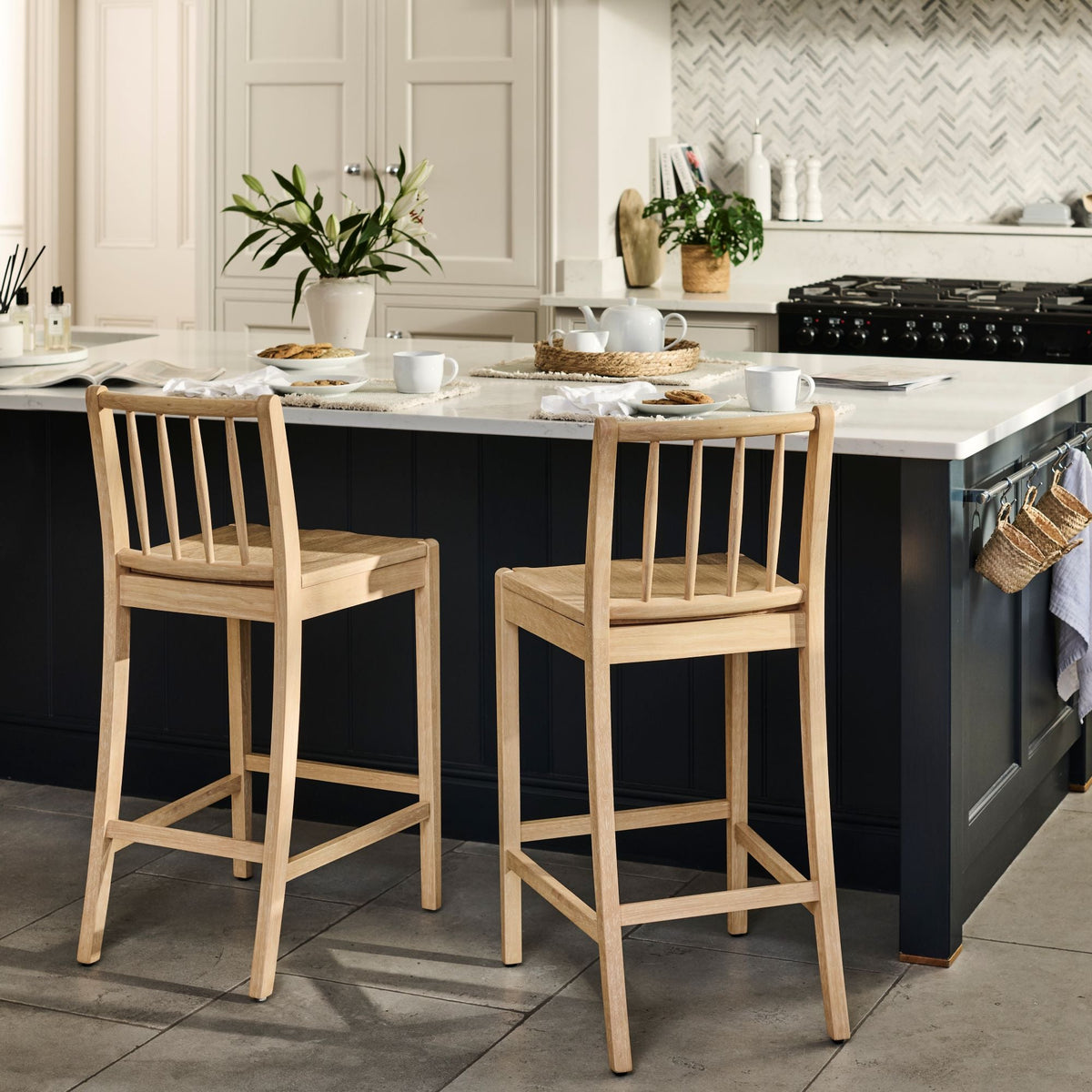 Tilly Bar Stool - Whitewash Oak