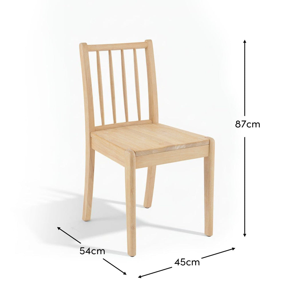 Outlet - Tilly Whitewash Dining Chairs - Set of 2