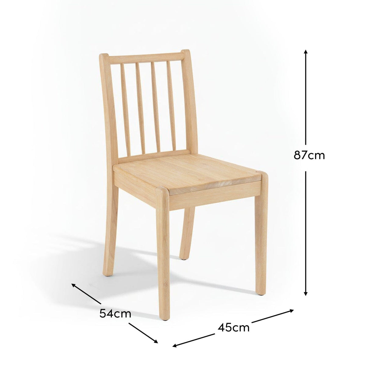 Outlet - Tilly Whitewash Dining Chairs - Set of 2