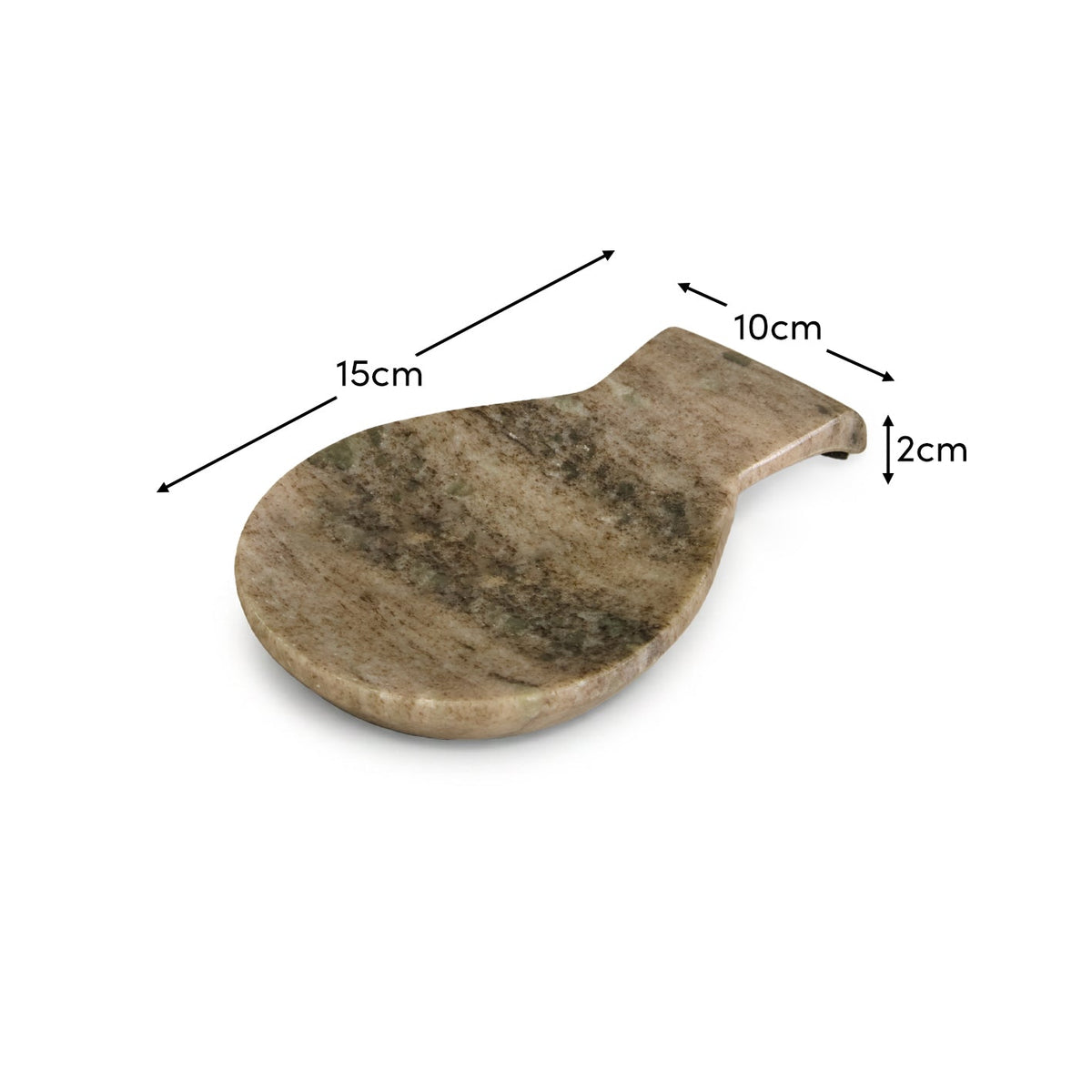 Tiree 15cm Spoon Rest - Beige Marble