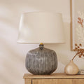 Tongham 31cm Ceramic Lamp Base - Dark Grey